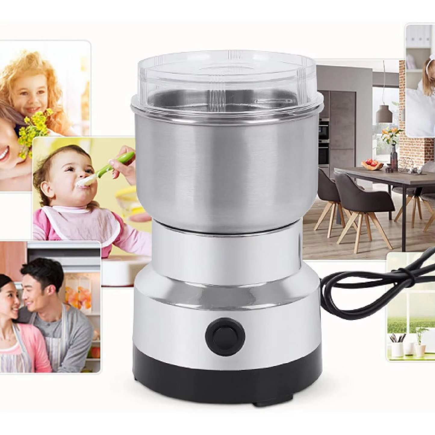 Stainless Steel Spice, Masala & Coffee Grinder