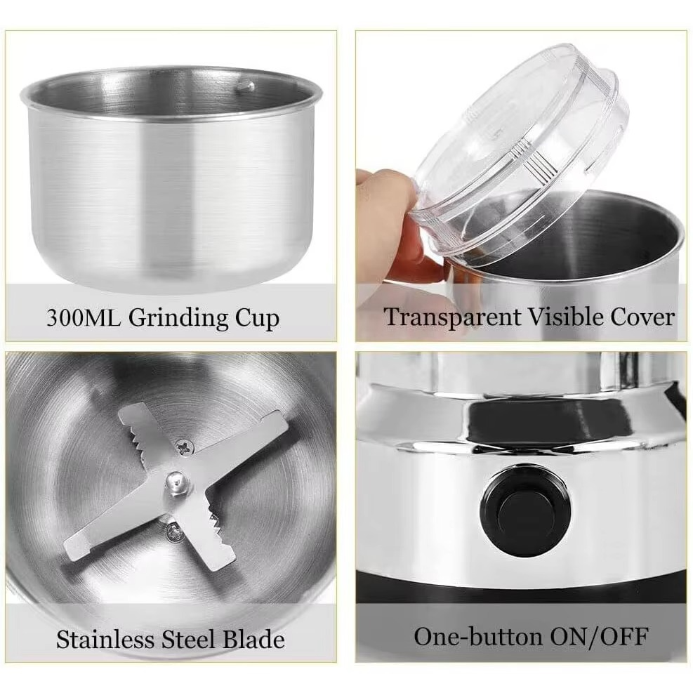 Stainless Steel Spice, Masala & Coffee Grinder