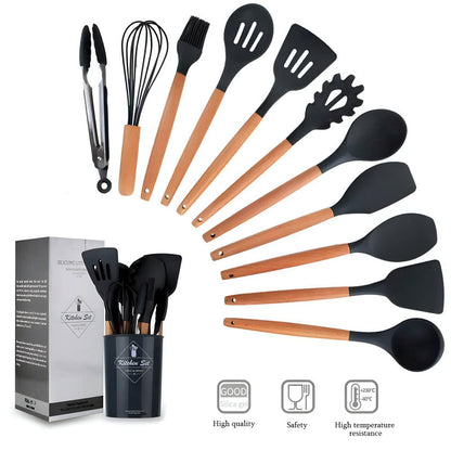 12-Piece Premium Silicone Kitchen Utensils Set