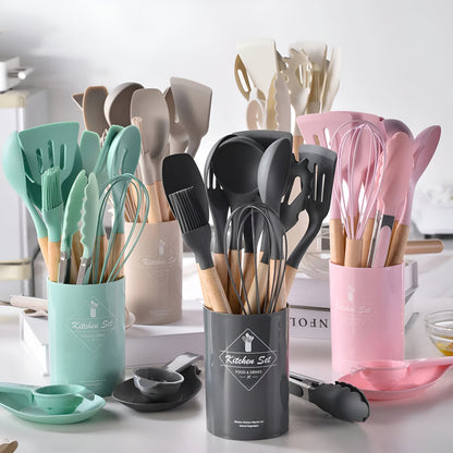 12-Piece Premium Silicone Kitchen Utensils Set