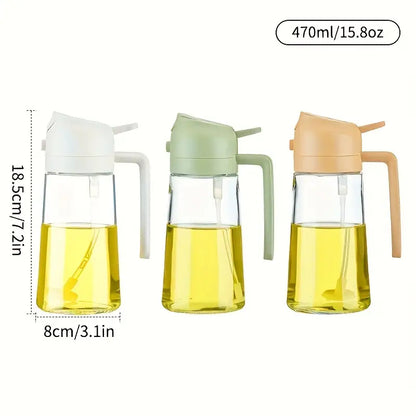 🌟 Imported™ 2-in-1 Glass Oil Sprayer & Dispenser
