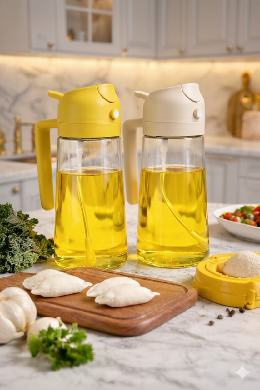 TripleSquare™ Ramazan Combo: Oil Bottle + FREE Samosa Maker