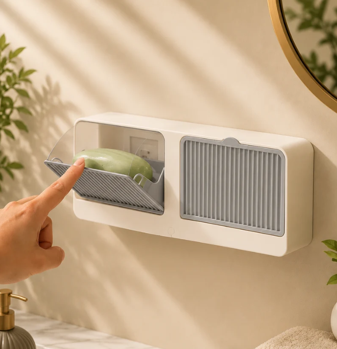 Double Wall Mounted Soap Holder – No Drilling