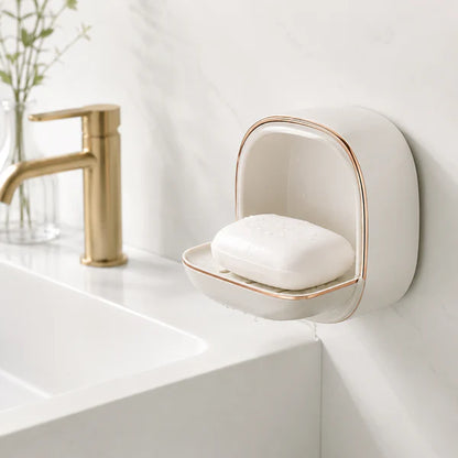 Wall Mounted Soap Holder with Drain Tray