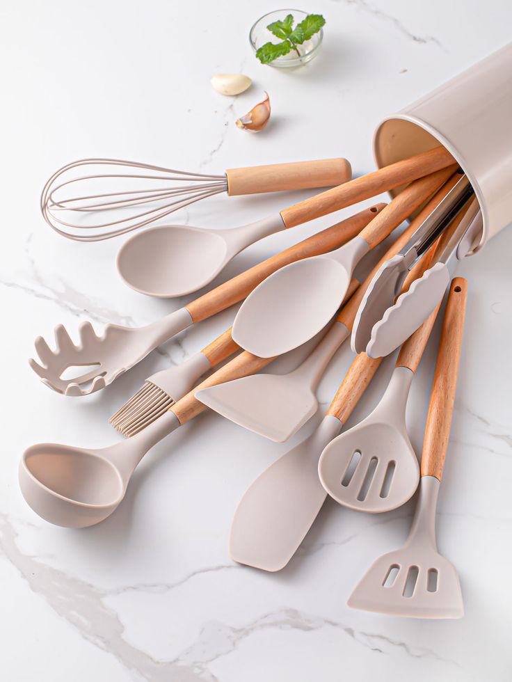 12-Piece Premium Silicone Kitchen Utensils Set