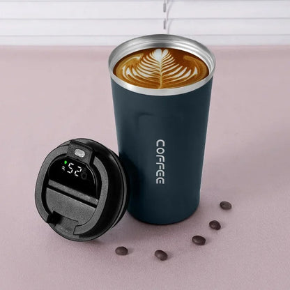Digital Stainless Steel Vacuum Coffee Mug (Hot & Cold)