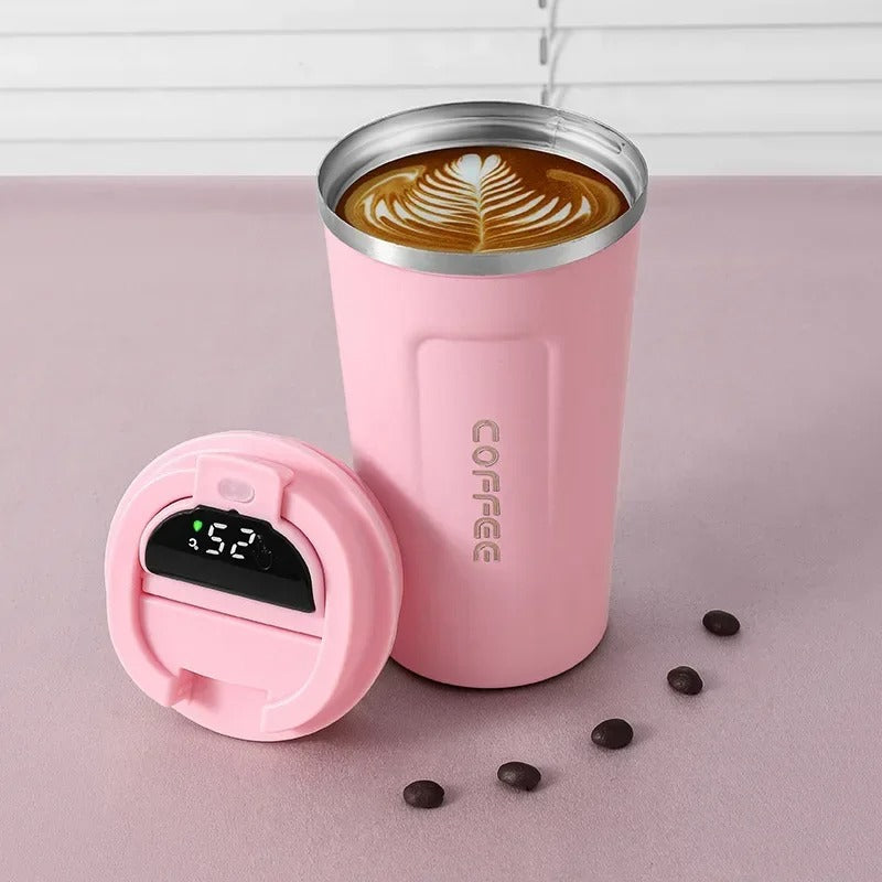 Digital Stainless Steel Vacuum Coffee Mug (Hot & Cold)