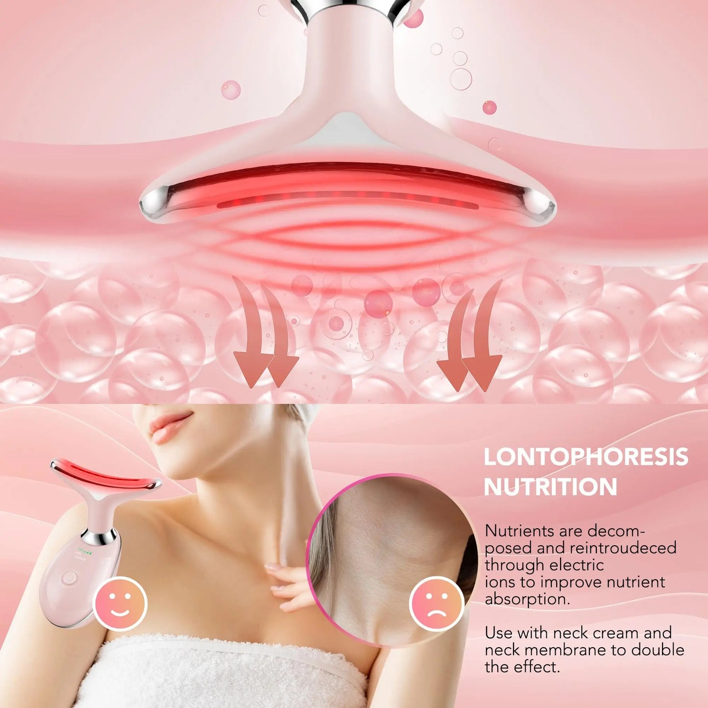 Facial Neck Beauty Face Lifting Device - Microcurrent Face Massager