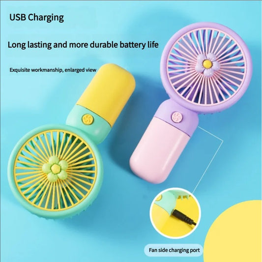 Mini Floral Handheld Fan