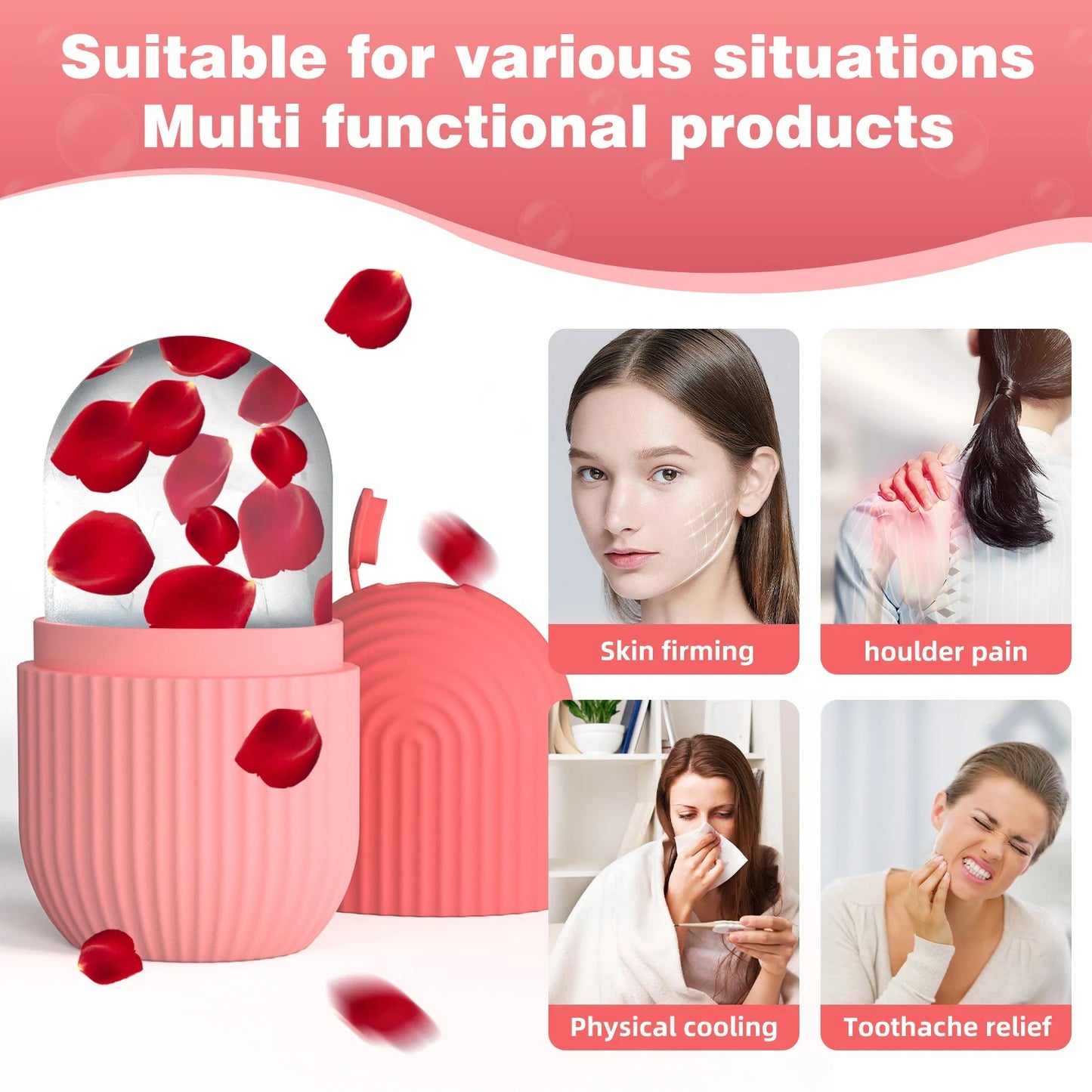 Skin Care Silicon Face Ice Roller