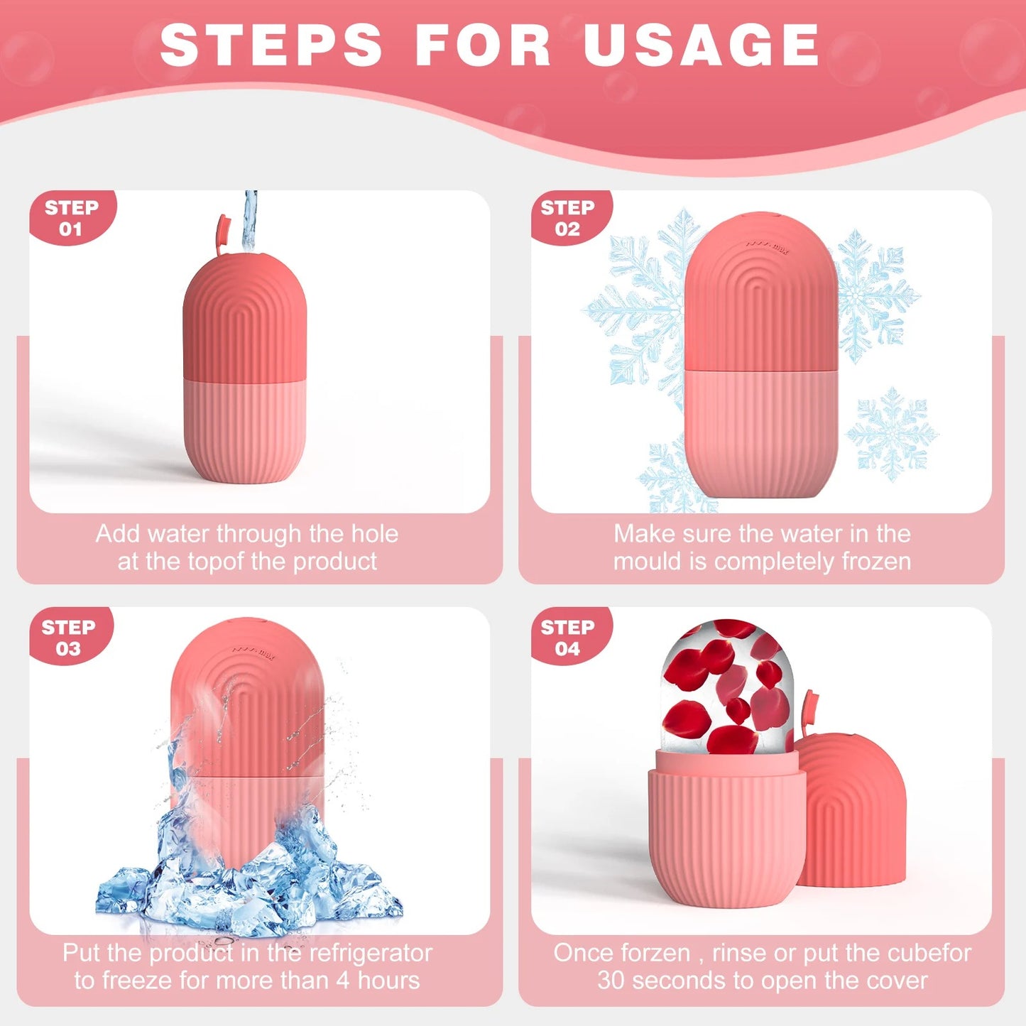 Skin Care Silicon Face Ice Roller