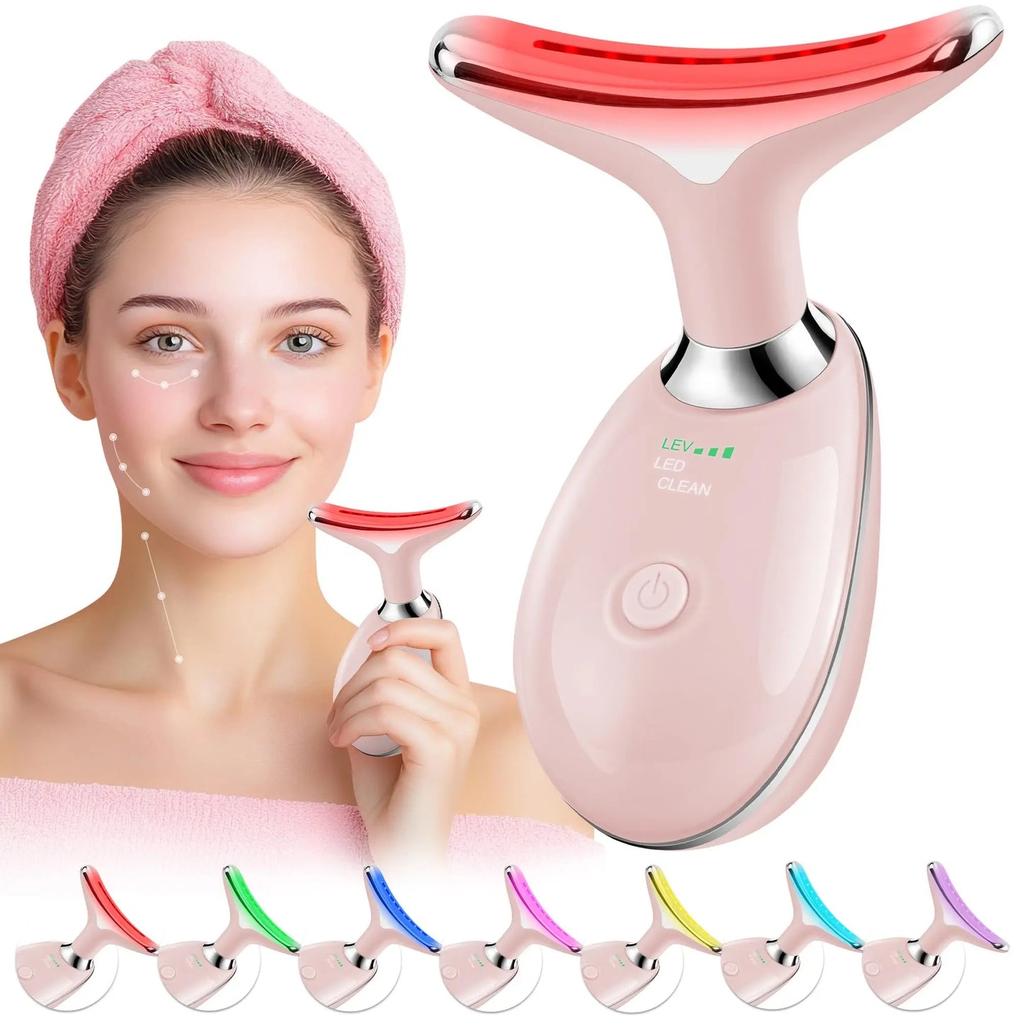 Facial Neck Beauty Face Lifting Device - Microcurrent Face Massager