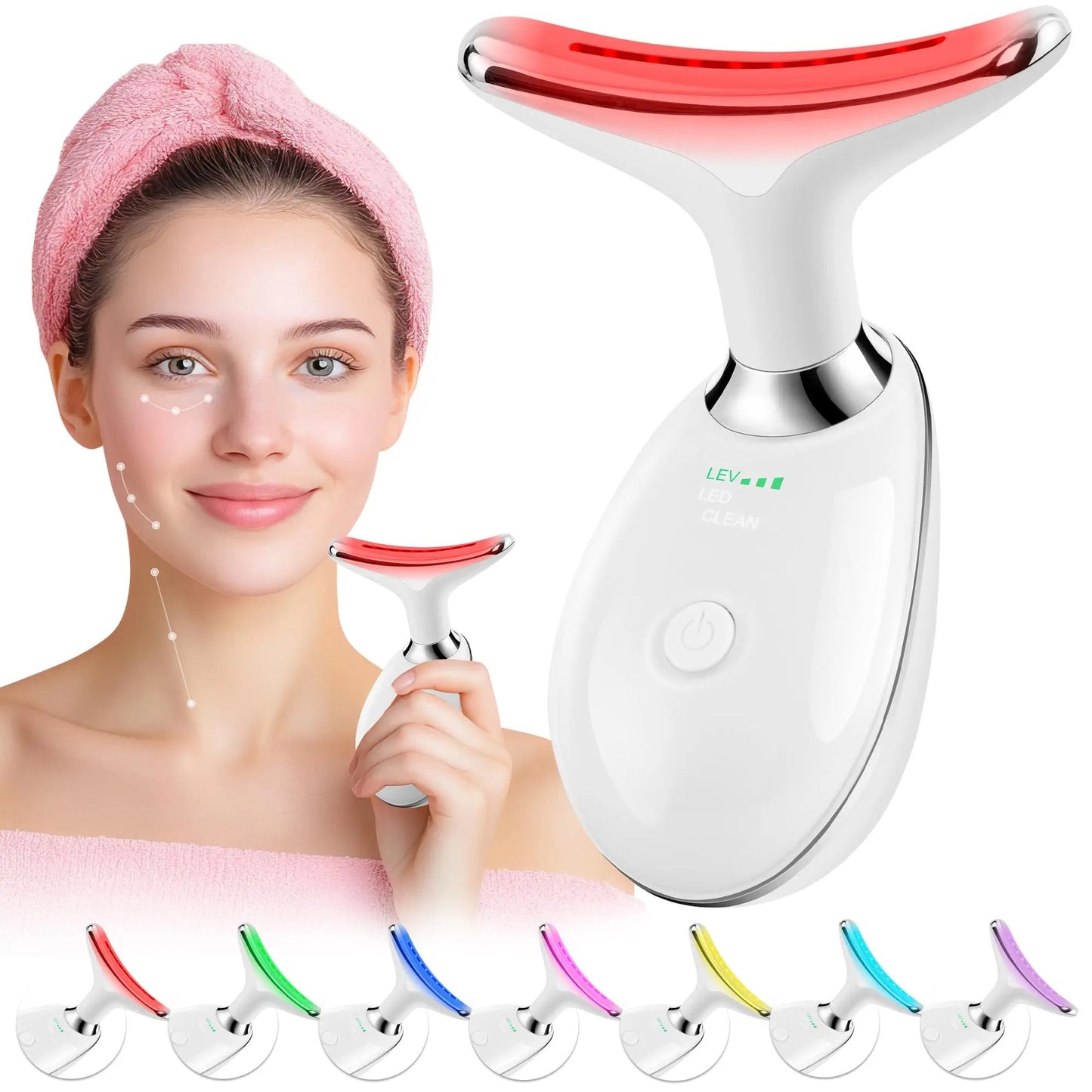 Facial Neck Beauty Face Lifting Device - Microcurrent Face Massager