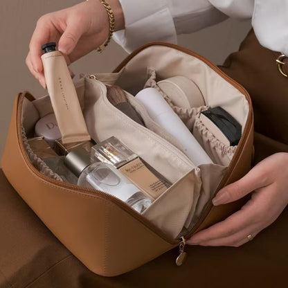 Premium Leather Cosmetic Bag