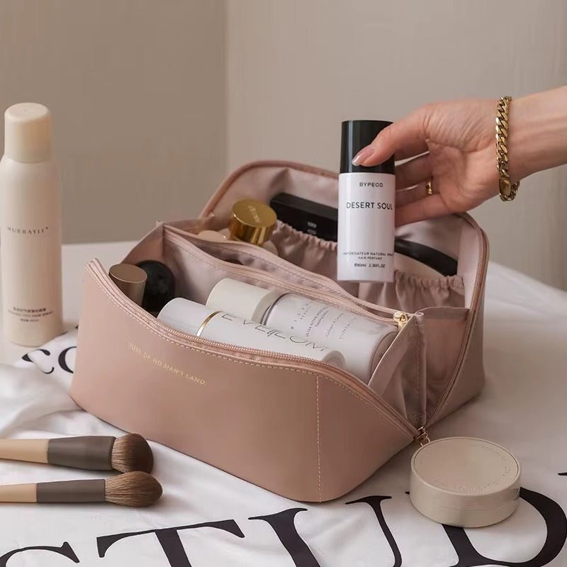 Premium Leather Cosmetic Bag