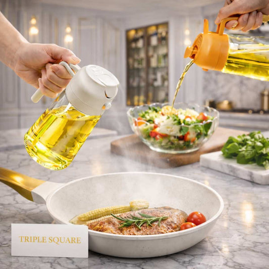 🌟 Imported™ 2-in-1 Glass Oil Sprayer & Dispenser